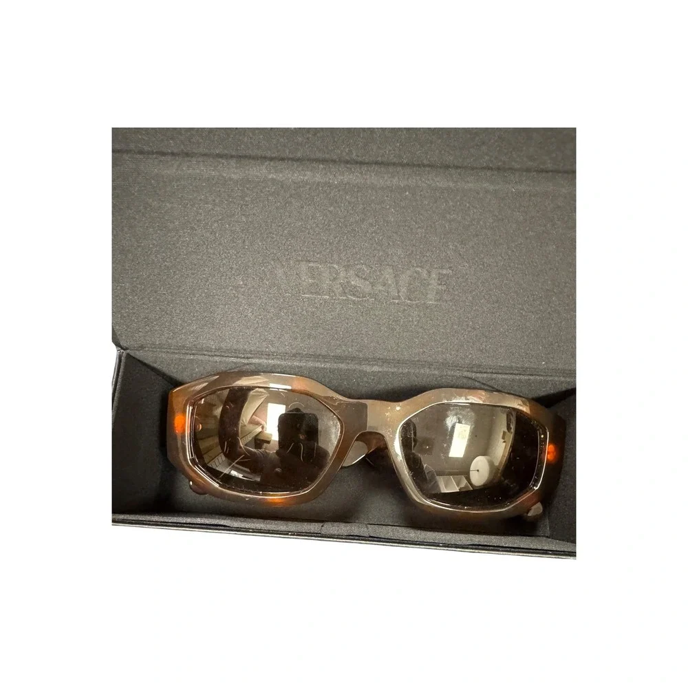 Versace Sunglasses Mens OS Brown Excellent Mod 4361 Medusa Biggie Tortoise